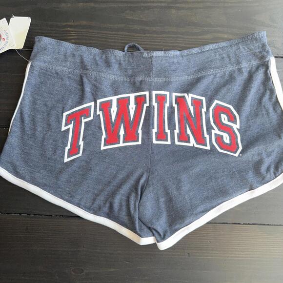 NWT Women's Minnesota Twins Lightweight Sleep Short Shorts Navy Blue M Medium - Picture 2 of 6